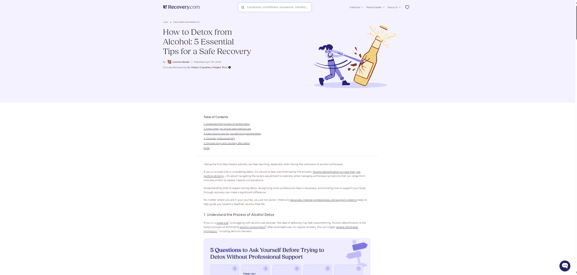 Recovery.com blog posts